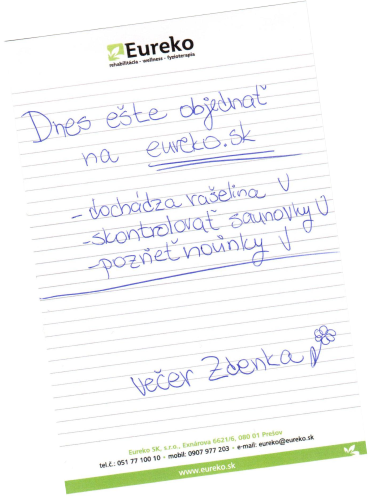 Poznámkový blok Eureko